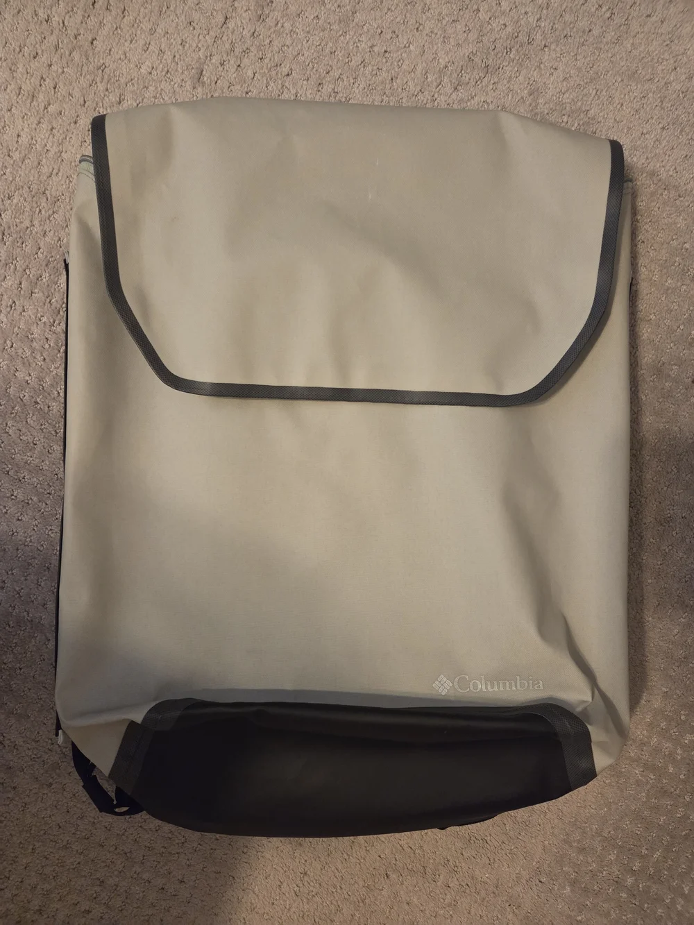 Columbia OutDry Beige Backpack with Black Trim